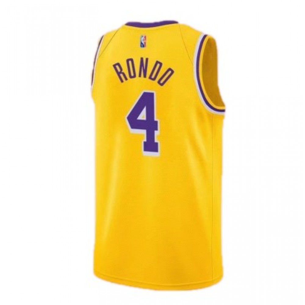 Men's Los Angeles Lakers Rajon Rondo #4 Gold 2021/22 Swingman Jersey - Icon Edition-Pro Kit Vault | Brand New 26/27 Sports Jerseys